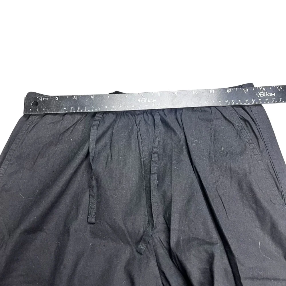 Athleta Black Wide Leg Drawstring Elastic Waist‎ Pants XS Womens Pockets Relaxed